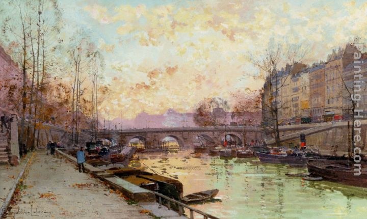 Eugene Galien-Laloue Les quais de la Seine